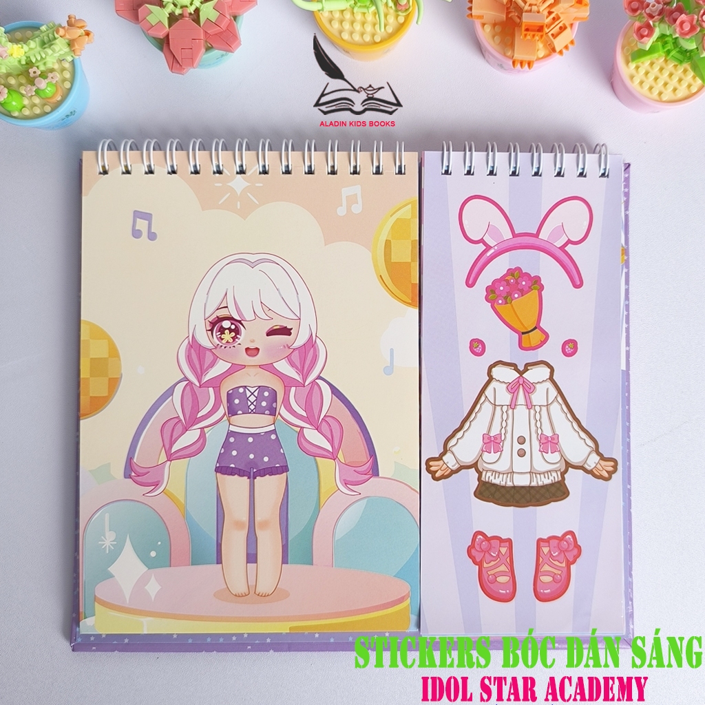 Sách- Sticker Bóc Dán Sáng Tạo Idol Star Academy – Sách Học Viện Thời Trang Cho Bé Gái