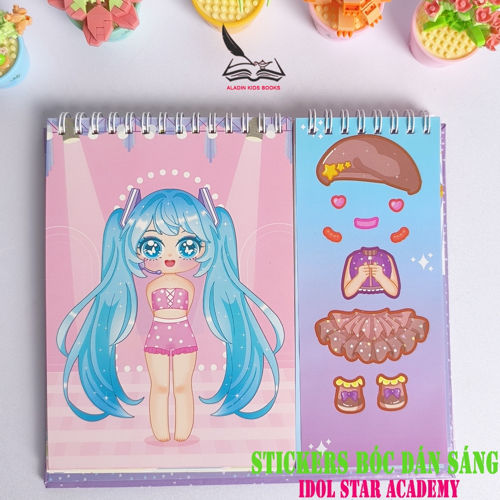 Sách- Sticker Bóc Dán Sáng Tạo Idol Star Academy – Sách Học Viện Thời Trang Cho Bé Gái