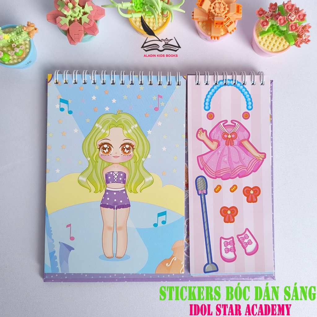 Sách- Sticker Bóc Dán Sáng Tạo Idol Star Academy – Sách Học Viện Thời Trang Cho Bé Gái