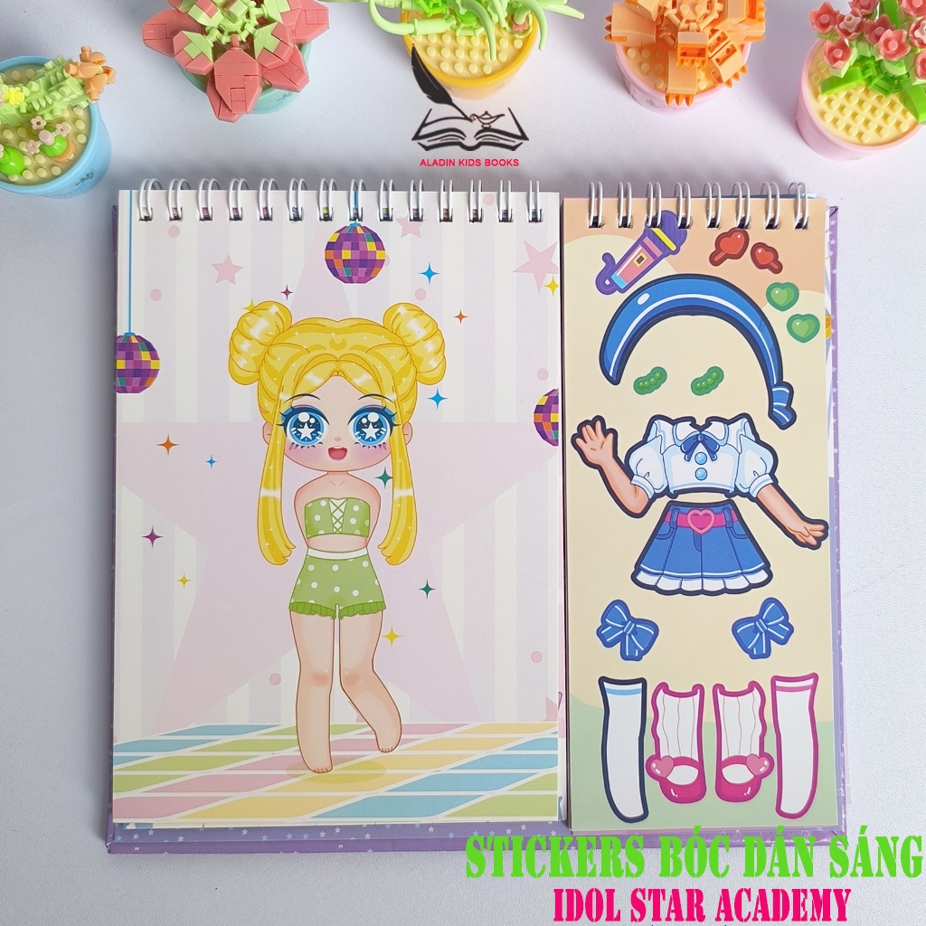 Sách- Sticker Bóc Dán Sáng Tạo Idol Star Academy – Sách Học Viện Thời Trang Cho Bé Gái