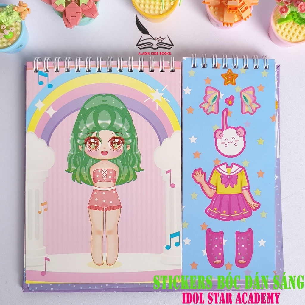Sách- Sticker Bóc Dán Sáng Tạo Idol Star Academy – Sách Học Viện Thời Trang Cho Bé Gái