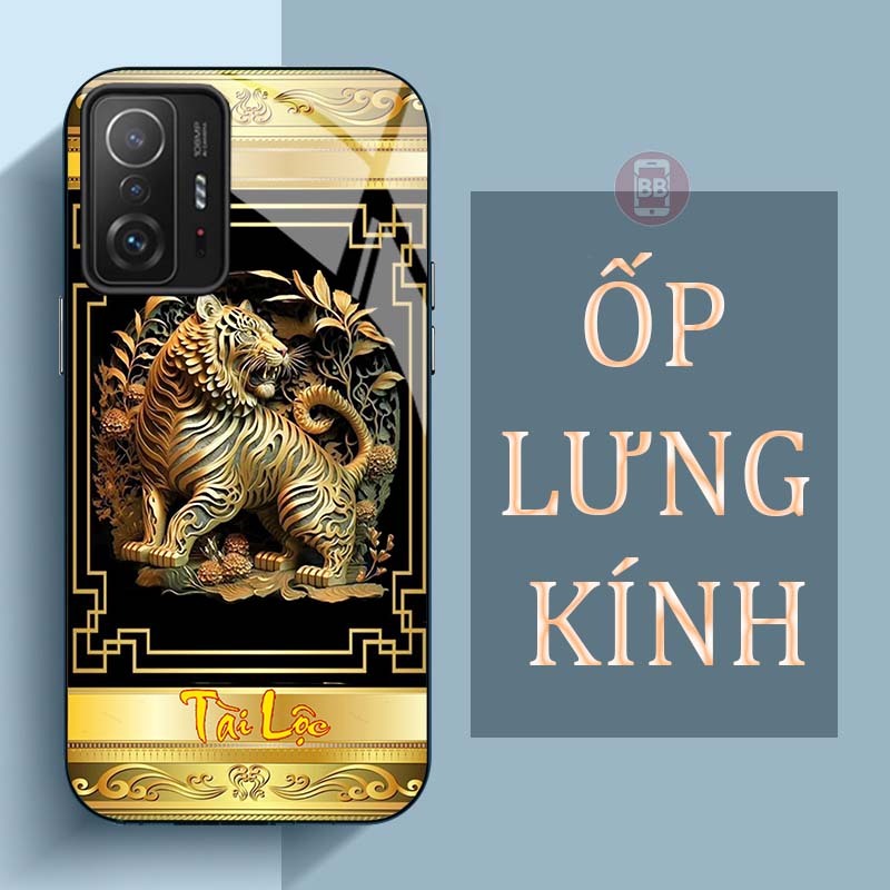 Ốp Lưng XIAOMI 11T 5G, 11T PRO 5G Mặt Lưng Kính Cường Lực In Hình 12 con giáp Tài Lộc
