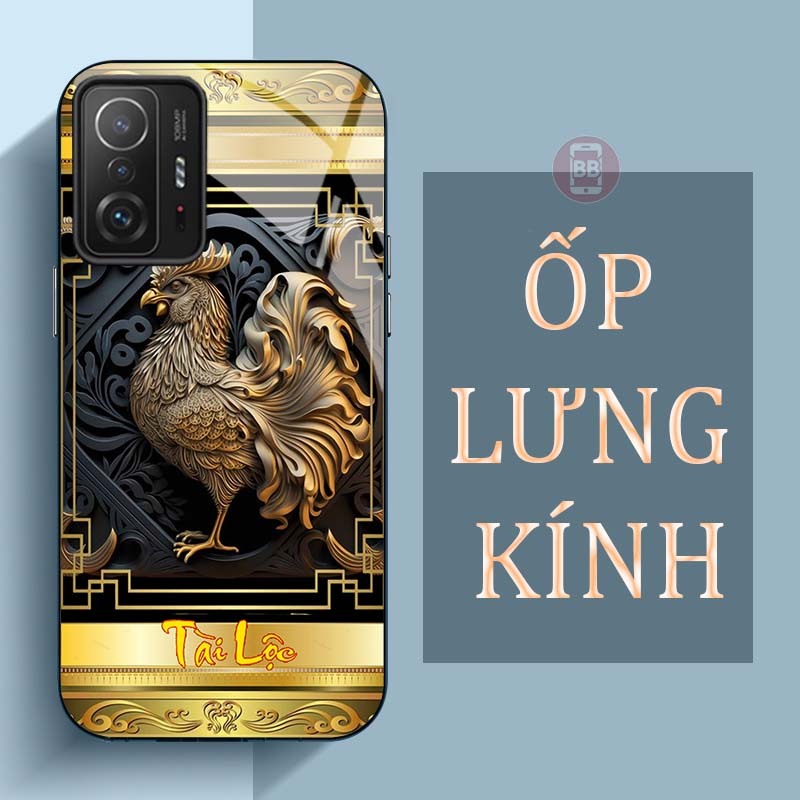 Ốp Lưng XIAOMI 11T 5G, 11T PRO 5G Mặt Lưng Kính Cường Lực In Hình 12 con giáp Tài Lộc