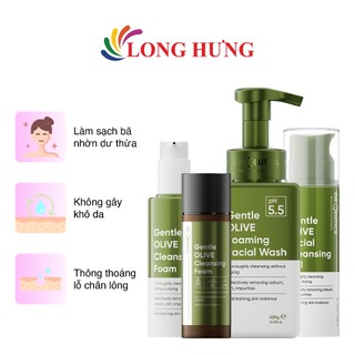 Gel/Sữa rửa mặt DrCeutics Gentle Olive Cleansing (150ml/200g/250g/420g)