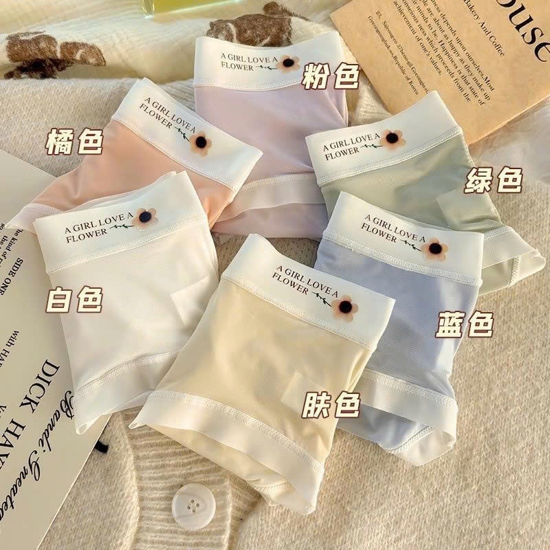 [LOẠI 1] Combo 10c quần lót nữ su băng lụa hoa trà mát lạnh cao cấp màu pastel thông thoáng thấm hút mồ hôi