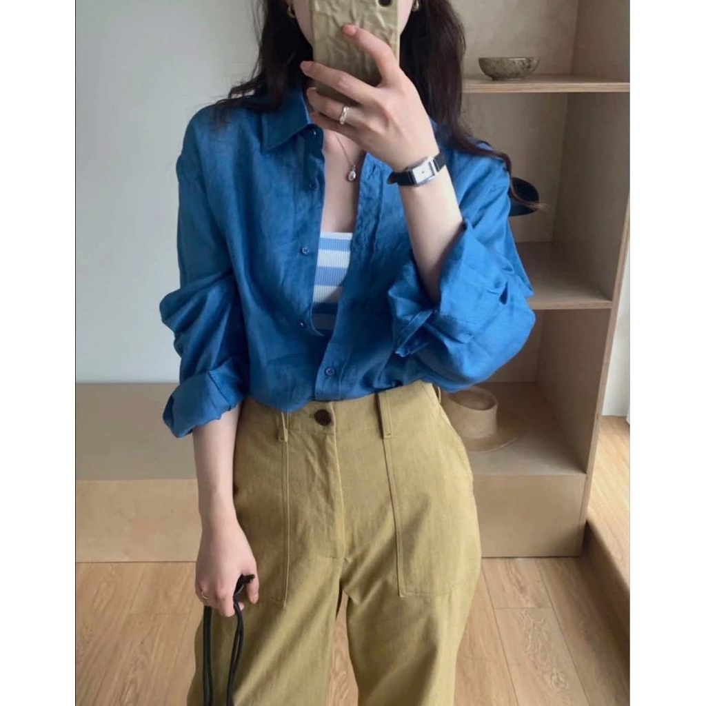 Áo sơ mi trắng unisex tay lỡ và dài tay cho học sinh, freesize thoải mái-chang3158
