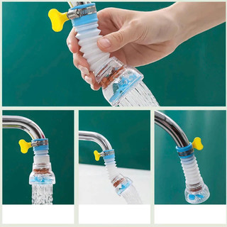 Đầu vòi lọc nước tăng áp xoay 360 độ chống văng lò xo nhựa tiết kiệm nước thông minh tiện lợi