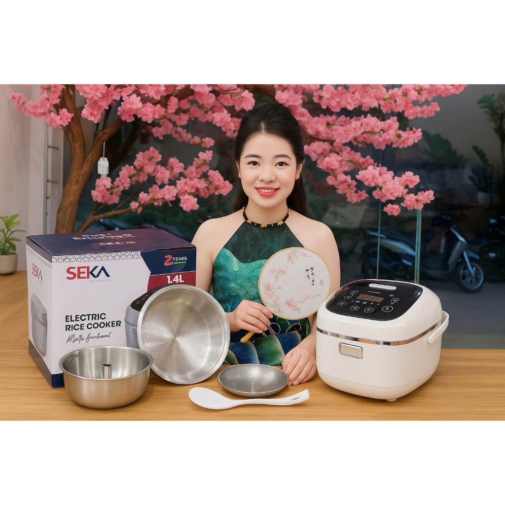 Nồi cơm inox có quai xách 12 chức năng Seka Công nghệ Tách đường
