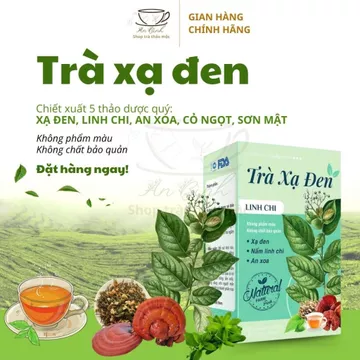 Trà xạ đen linh chi, an xoa, rất tốt cho người gan nhiễm mỡ, men gan cao hộp 30 túi lọc.