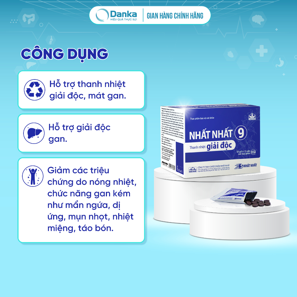 Nhất Nhất 9 - Hỗ trợ Thanh Nhiệt Giải Độc, Giảm mụn nhọt, mẩn ngứa, táo bón, nhiệt miệng
