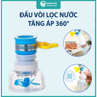 Đầu vòi lọc nước tăng áp xoay 360 độ chống văng lò xo nhựa tiết kiệm nước thông minh tiện lợi