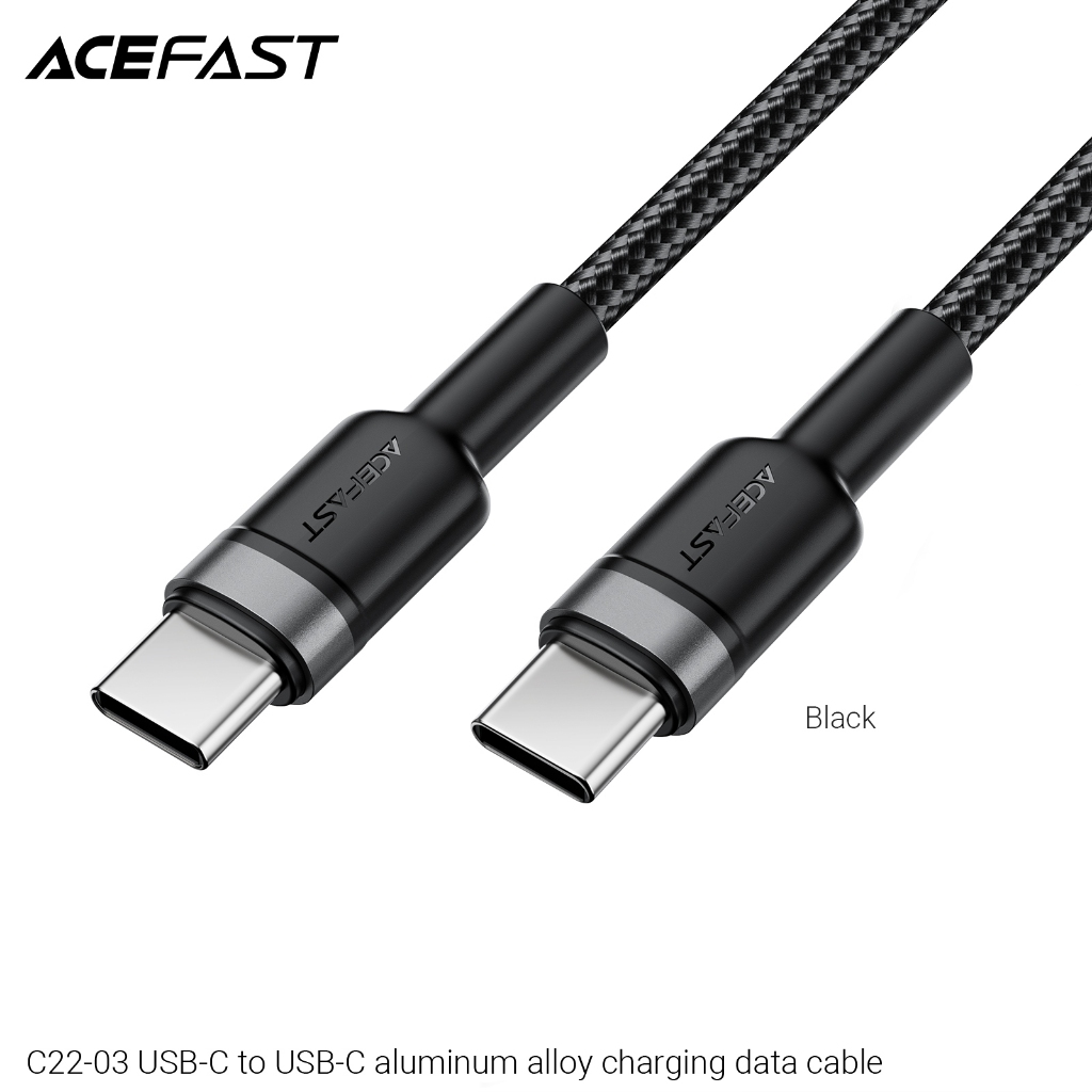 Cáp Sạc Nhanh & Truyền Dữ Liệu ACEFAST C22-03, USB-C to USB-C, 60W