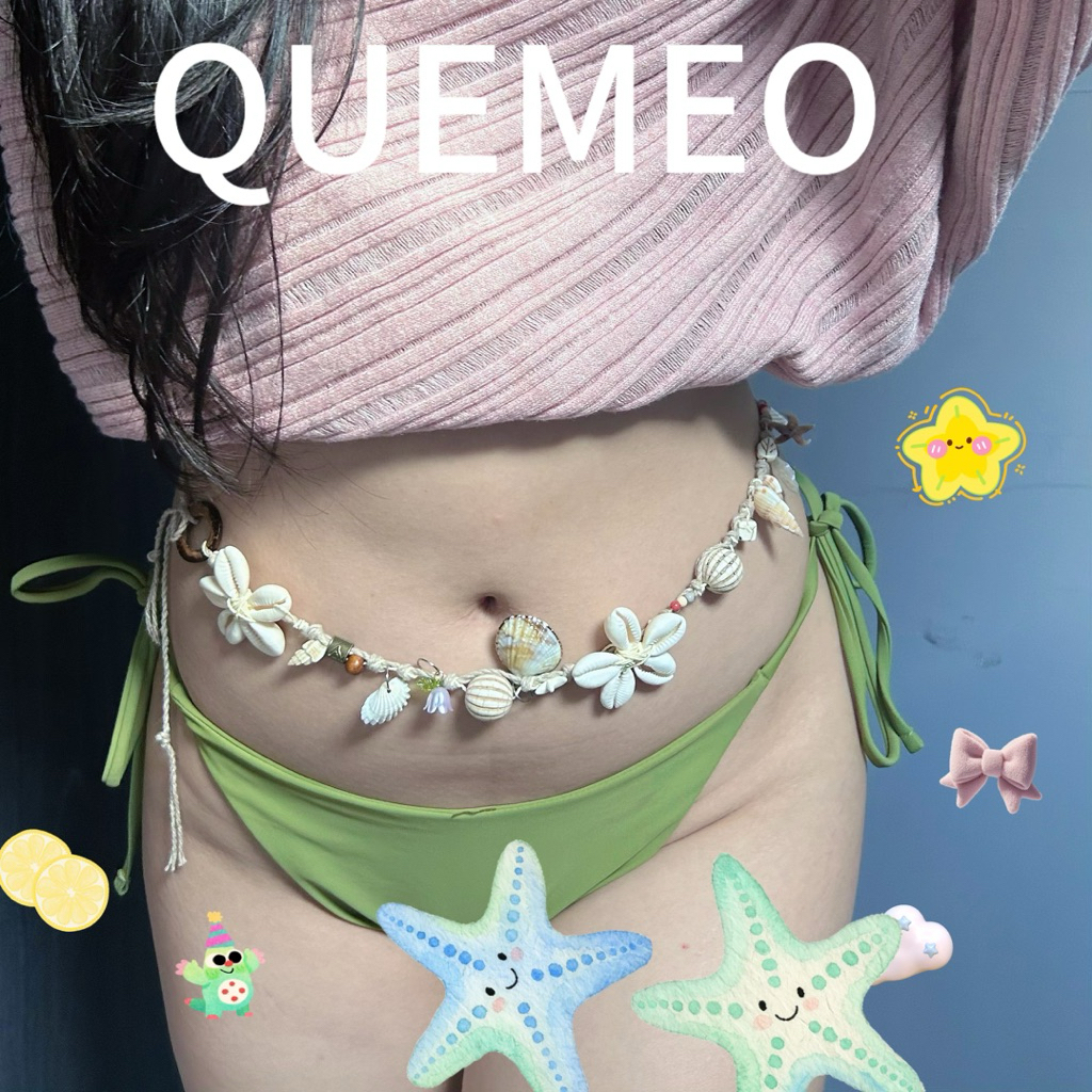 Vòng Eo Dây Eo Đi Biển Vỏ Ốc Hoa CAMIEL QUEMEO thiết kế riêng kết hợp bikini hoặc váy quần