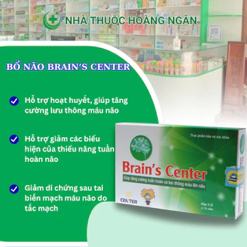 Brain's Center hỗ trợ hoạt huyết dưỡng não, tăng cường tuần hoàn máu não, hỗ trợ giảm rối loạn tiền đình - NT Hoàng Ngân
