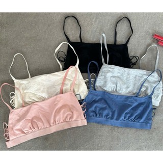 ( Xả kho) Áo lót nữ áo bra, không gọng, không mút đệm, chất cotton co giãn thoải mái dây mảnh nhiều màu,hàng VNXK