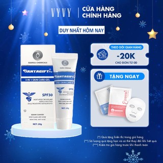 Kem Mụn SANTAGIFT - Gel Giảm Mụn Trứng Cá, Ngừa Thâm, Mờ Sẹo Dưỡng Da Trắng Sáng Chính Hãng