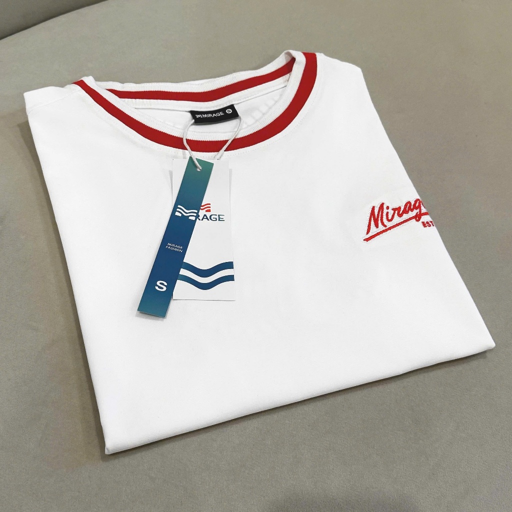 Áo Thun Mirage Họa Tiết Sọc Tay Local Brand Chất 100% Cotton Mềm Mịn Thoáng Mát.