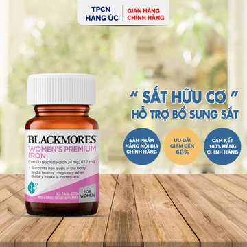 Viên uống bổ sung sắt Blackmores Iron Úc bổ sung sắt cho chị em khi mang thai và sau sinh 30 viên