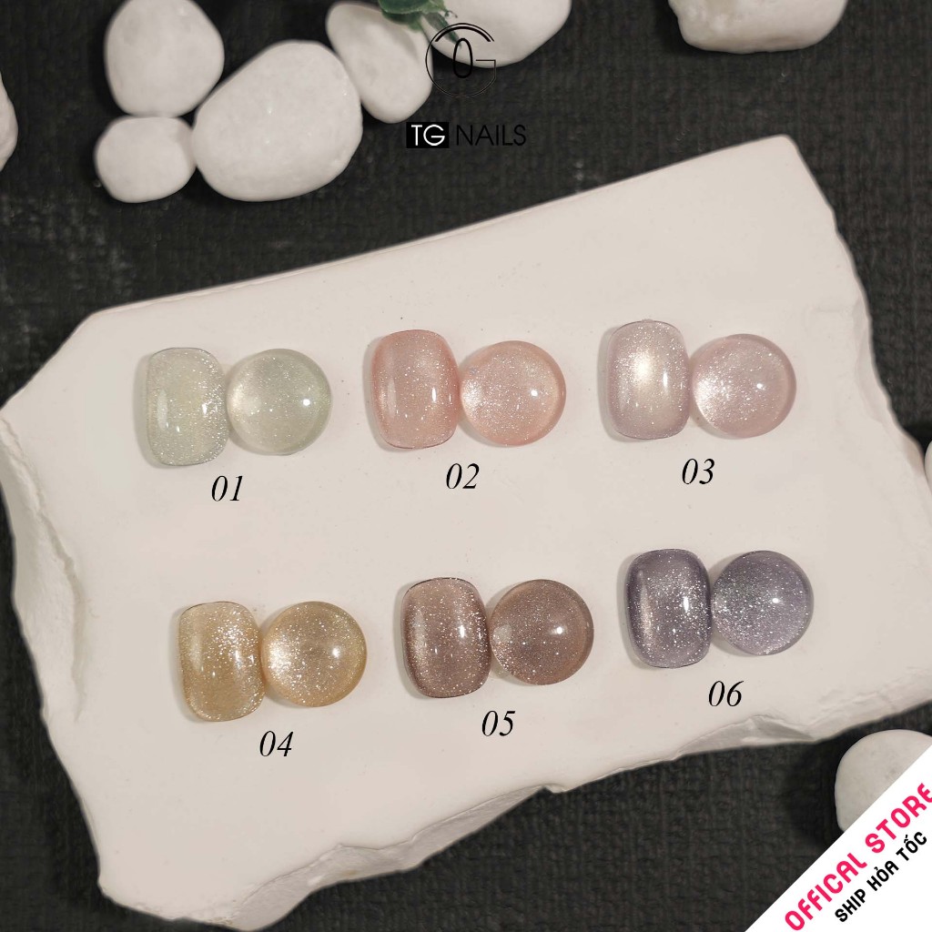 Sơn gel mắt mèo ánh sao chọn lẻ TG lấp lánh ánh kim