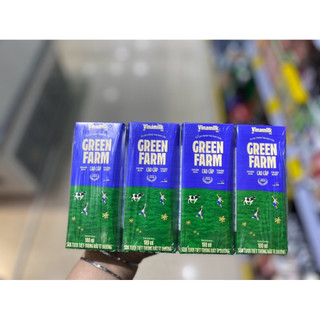 Sữa tươi tiệt trùng Rất ít đường Green Farm 180ml lốc 4 hộp