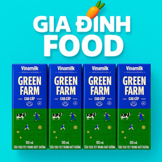 Sữa tươi tiệt trùng Rất ít đường Green Farm 180ml lốc 4 hộp