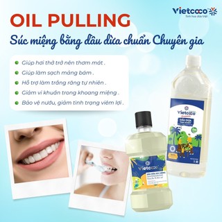 Dầu Dừa Súc Miệng Vietcoco Hương Bạc Hà Không Chứa Cồn 225ml