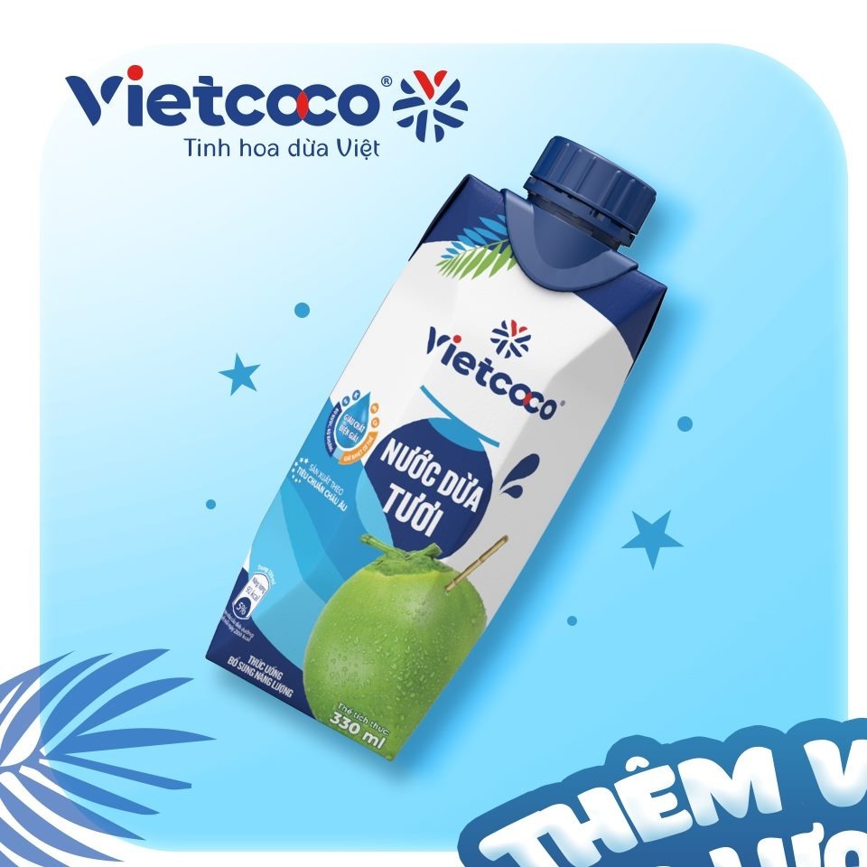 Nước dừa tươi Vietcoco hộp giấy 330ml