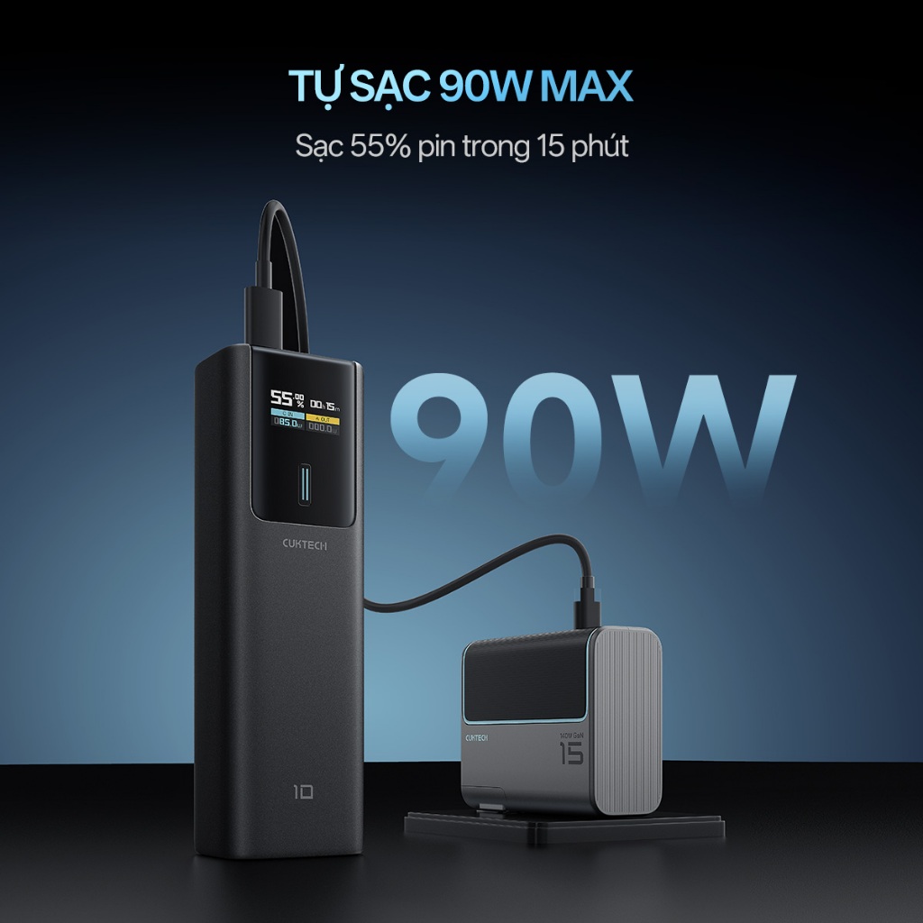 【Được chứng nhận CCC】CUKTECH Sạc Nhanh 150W 10000mAh – Hỗ Trợ Xiaomi 120W Samsung 45W iP 16/15/14 (10 Power Bank) | BigBuy360 - bigbuy360.vn
