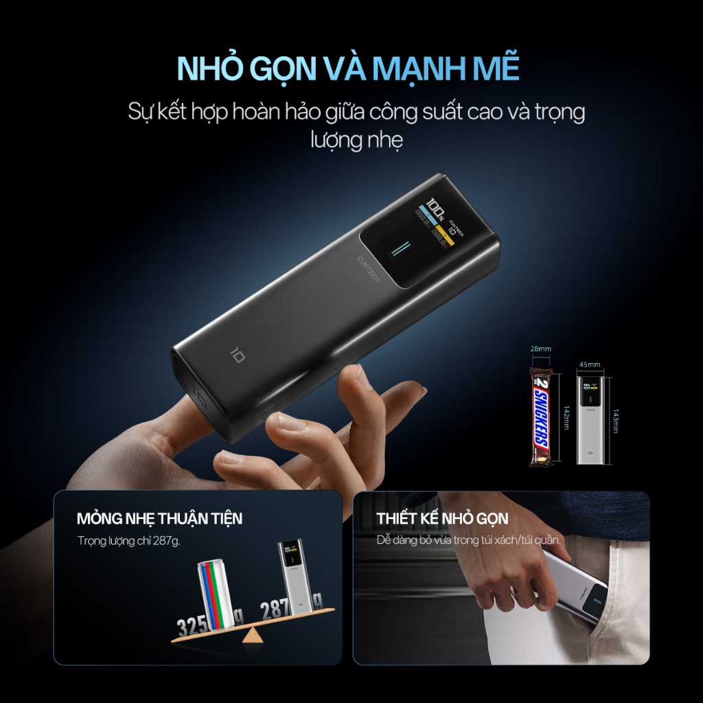 【Được chứng nhận CCC】CUKTECH Sạc Nhanh 150W 10000mAh – Hỗ Trợ Xiaomi 120W Samsung 45W iP 16/15/14 (10 Power Bank) | BigBuy360 - bigbuy360.vn