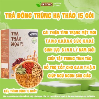 Trà đông trùng hạ thảo DETONIC giúp tăng cường sinh lực sinh lý, giảm mệt mỏi, giúp thư giãn ngủ ngon sâu giấc