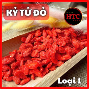 Kỷ tử đỏ Ninh Hạ hữu cơ loại 1, câu kỉ tử khô nguyên chất 100% quả to dẻo ngọt, đồ ăn vặt HTC Food