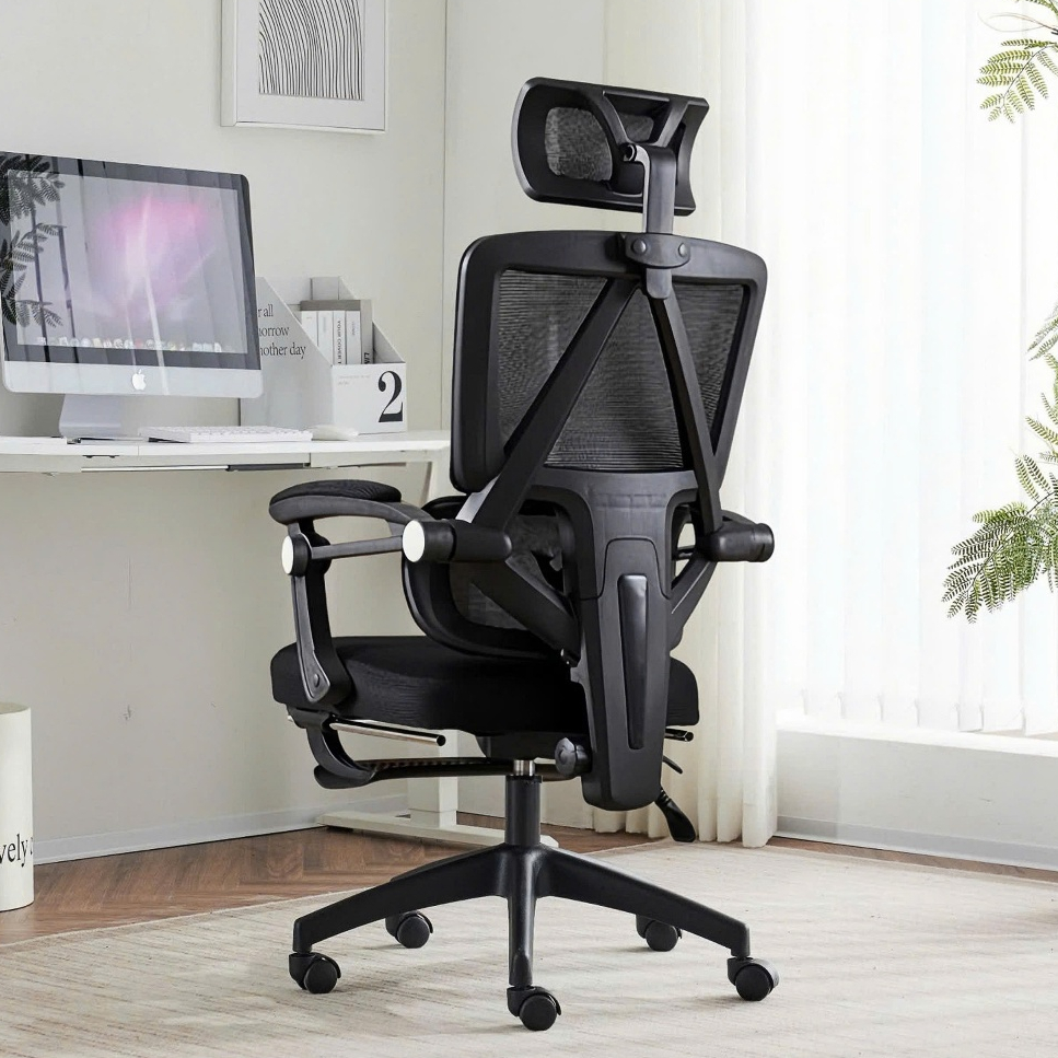Ghế Công Thái Học Cao Cấp {PTS08}, Ghế Ngã Lưng Văn Phòng, Đệm Ngồi Rộng Rãi, Lưng Ghế Chuẩn Công Thái Học Giảm Đau Lưng | BigBuy360 - bigbuy360.vn