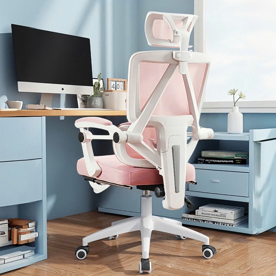 Ghế Công Thái Học Cao Cấp {PTS08}, Ghế Ngã Lưng Văn Phòng, Đệm Ngồi Rộng Rãi, Lưng Ghế Chuẩn Công Thái Học Giảm Đau Lưng | BigBuy360 - bigbuy360.vn