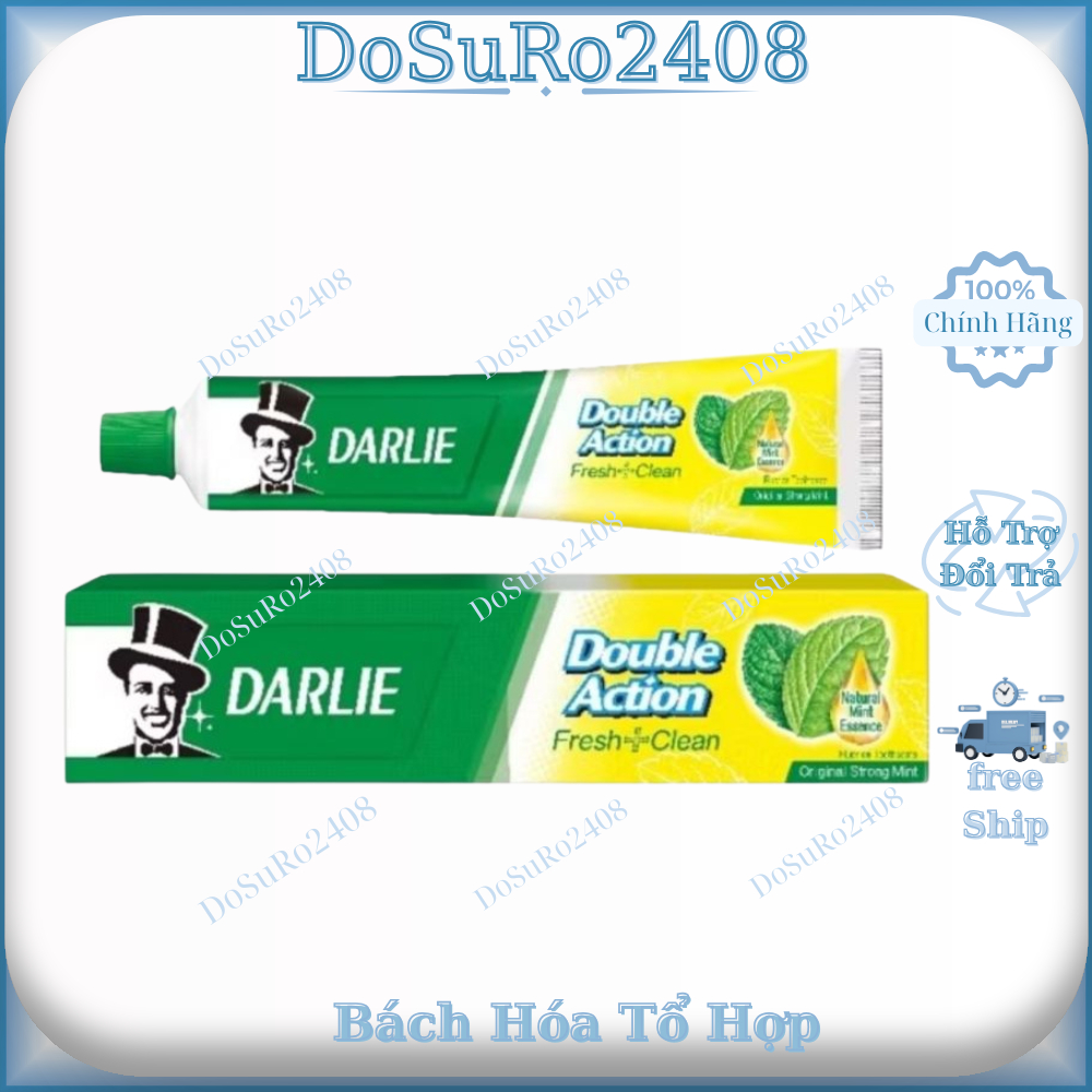 Kem đánh rằng ông già, kem DARLIE DOUBLE ACTION HƯƠNG BẠC HÀ 225g/ tuýp