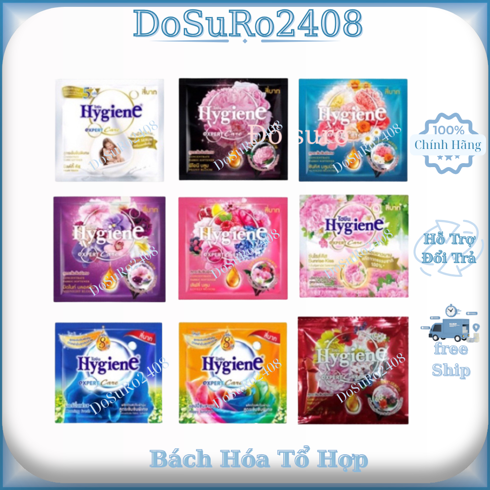 Nước xả vải Hygiene dây 12goi 20ml Thái Lan