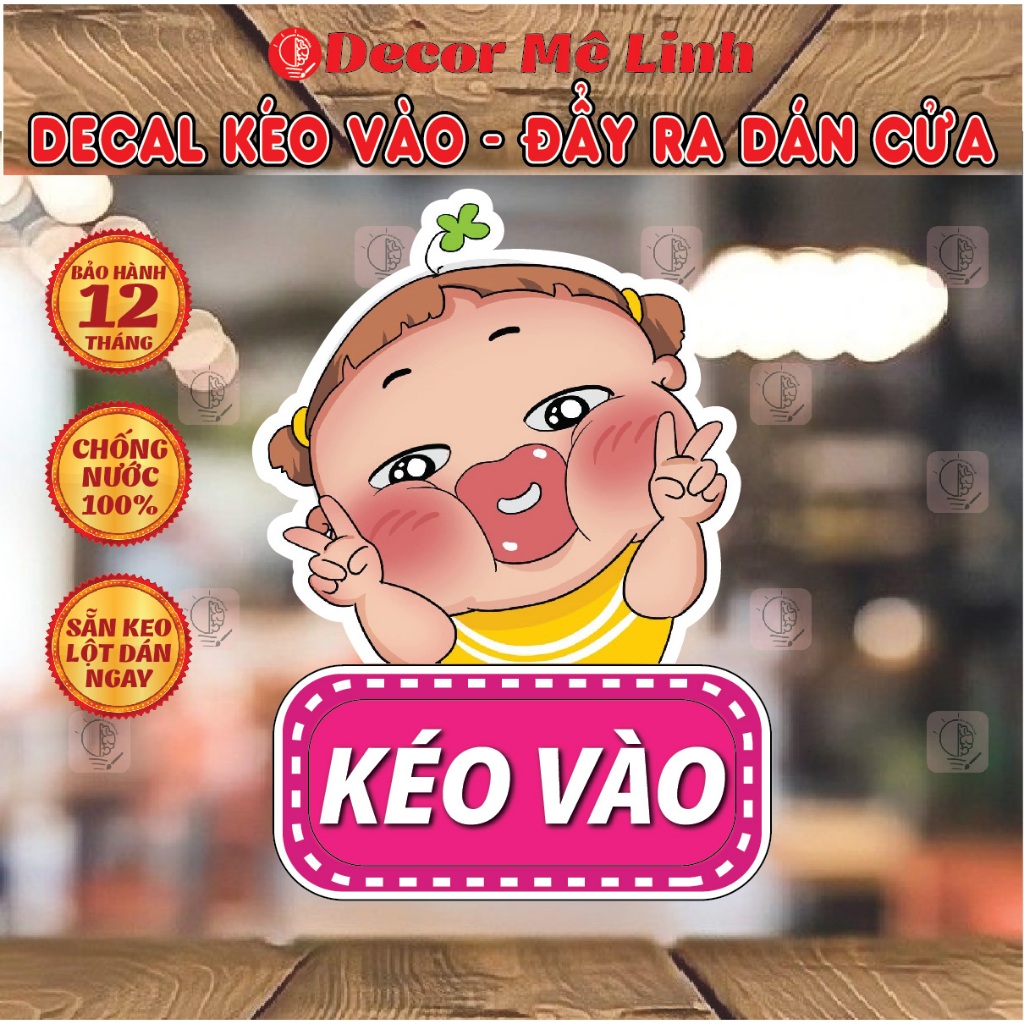 Top Decal Dán Kính Kéo Vào - Đẩy Ra Dán Cửa Kháng Nước, Bóc Ra Dán Liền !!!