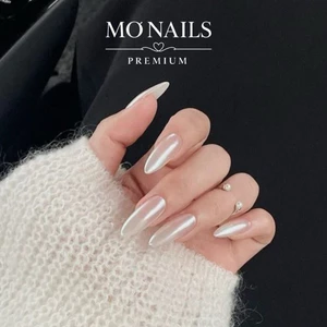 Nailbox Thiết Kế, Móng Úp, Móng Tay Giả Trơn Tráng Gương Ngọc Trai Sang Chảnh Chụp Kỉ Yếu P18