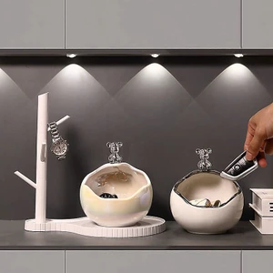 Khay gấu bằng sứ đựng đồ đa năng trang trí decor nhà cửa