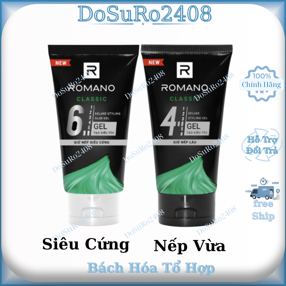 Gel Vuốt Tóc Romano Classic 150G