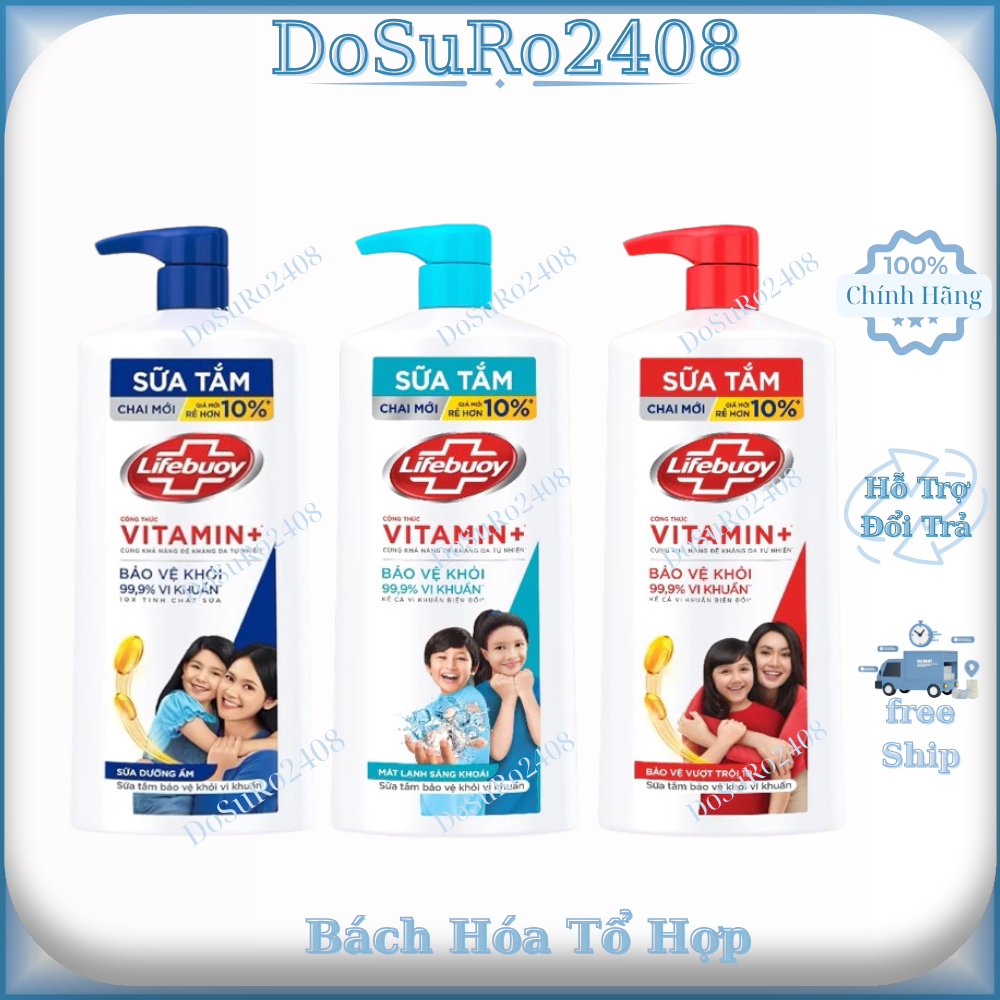 Sữa tắm Lifebuoy kháng khuẩn Bảo vệ Vượt trội 800g