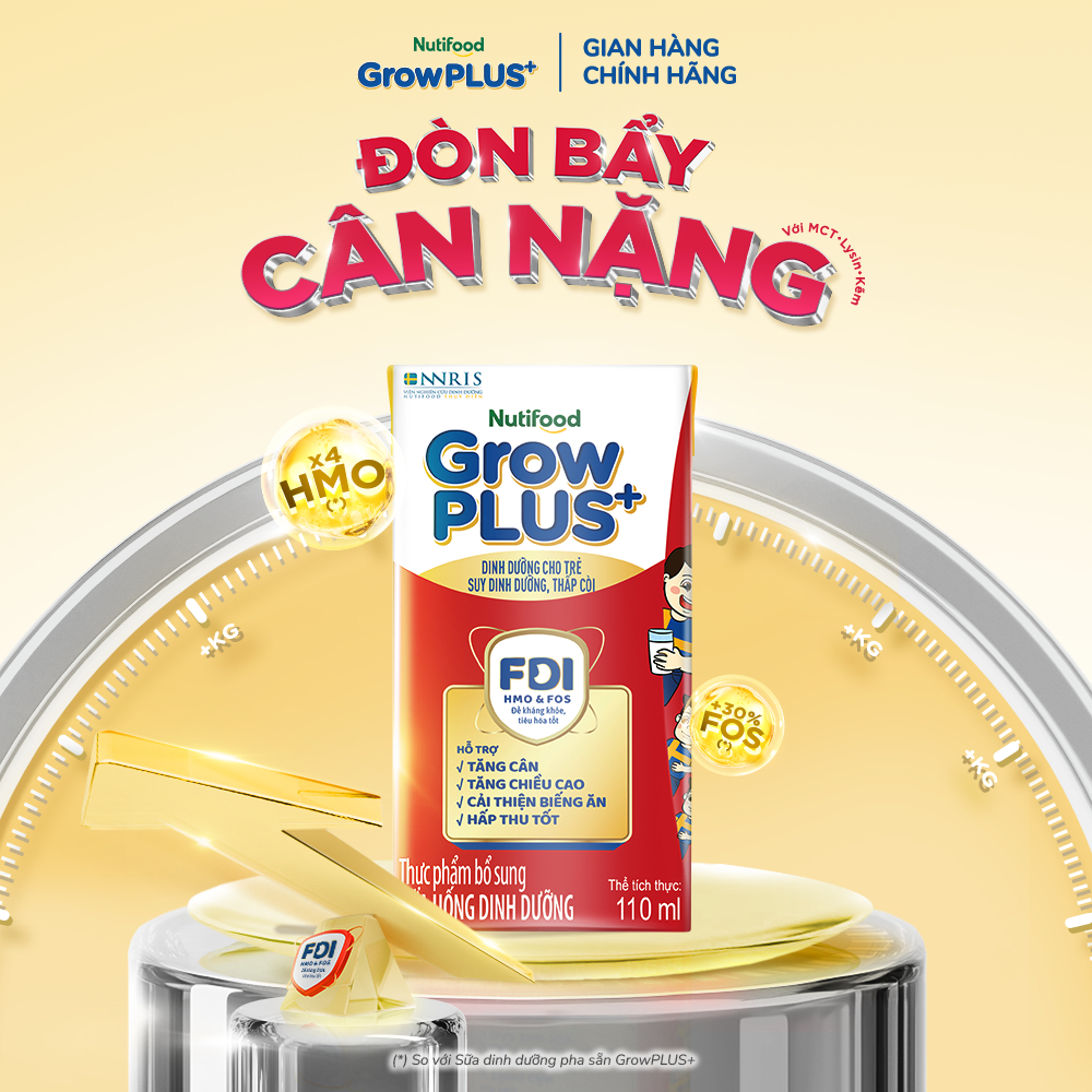 Combo 2 Thùng 48 hộp SBPS GrowPLUS+ suy dinh dưỡng trên 1 tuổi 110ml (Bao bì tuỳ đợt nhập hàng) (Bao bì tùy lô hàng)