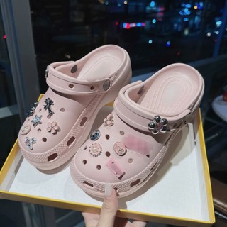 💜💜💜Dép- Sandal sục đúc cao 5 phân nhẹ êm chân đi chơi đi du lịch xinh ( tặng 1 bộ charm ngẫu nhiên)