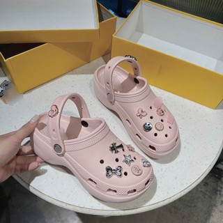 💜💜💜Dép- Sandal sục đúc cao 5 phân nhẹ êm chân đi chơi đi du lịch xinh ( tặng 1 bộ charm ngẫu nhiên)