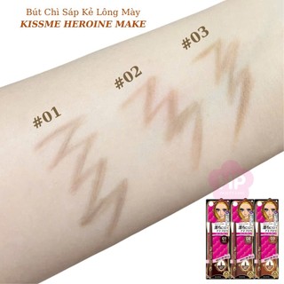 Bút Chì Sáp Kẻ Lông Mày Màu Tone Màu Tự Nhiên Kissme 3 Màu