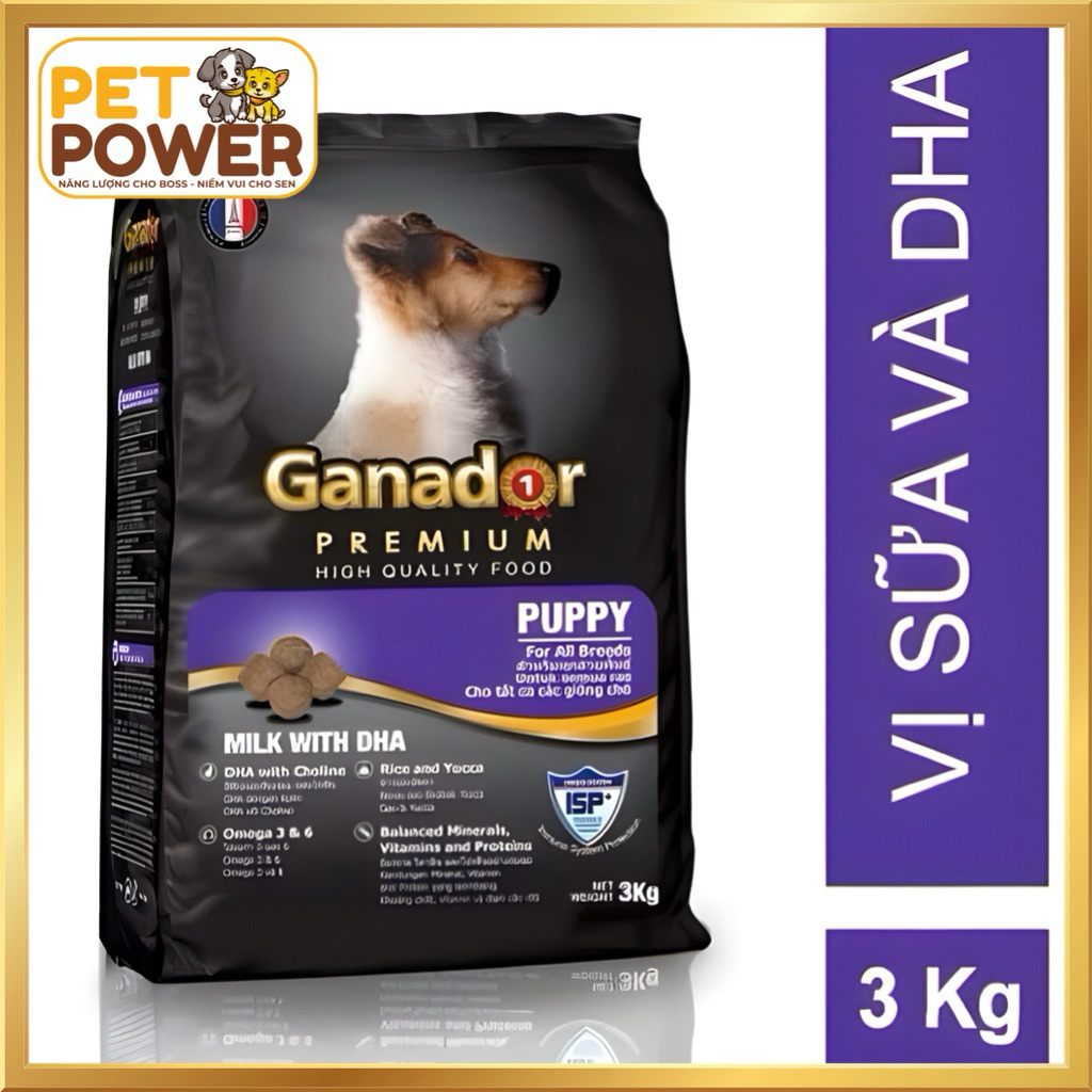 Thức Ăn Hạt Khô Cho Chó Ganador Premium – Túi 3kg | Dinh Dưỡng Cân Bằng, Lông Mượt, Khỏe Mạnh
