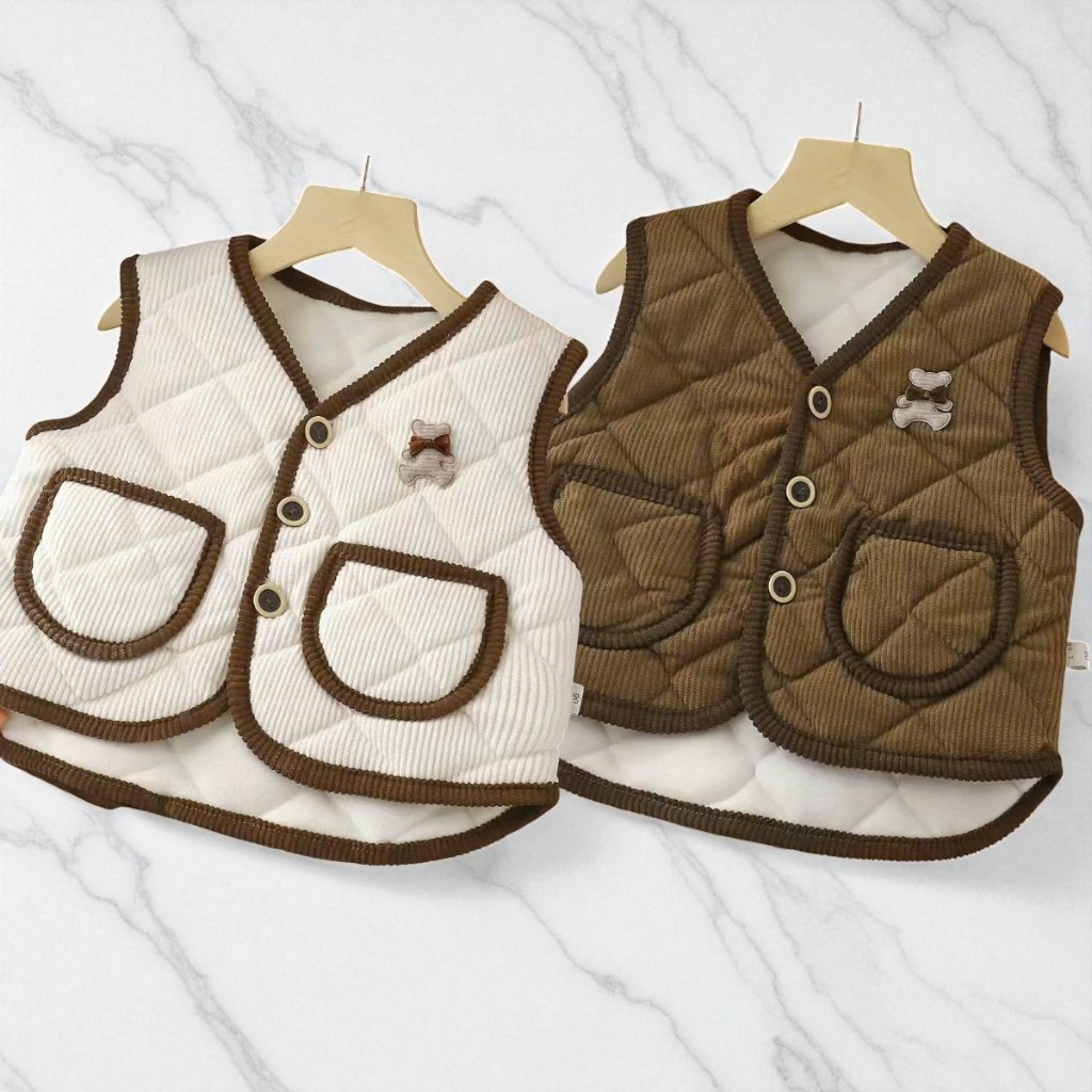 áo khoác , áo gile áo nỉ trần bông nhiều màu hàng QCCC, áo khoác bé trai bé gái 7-16kg