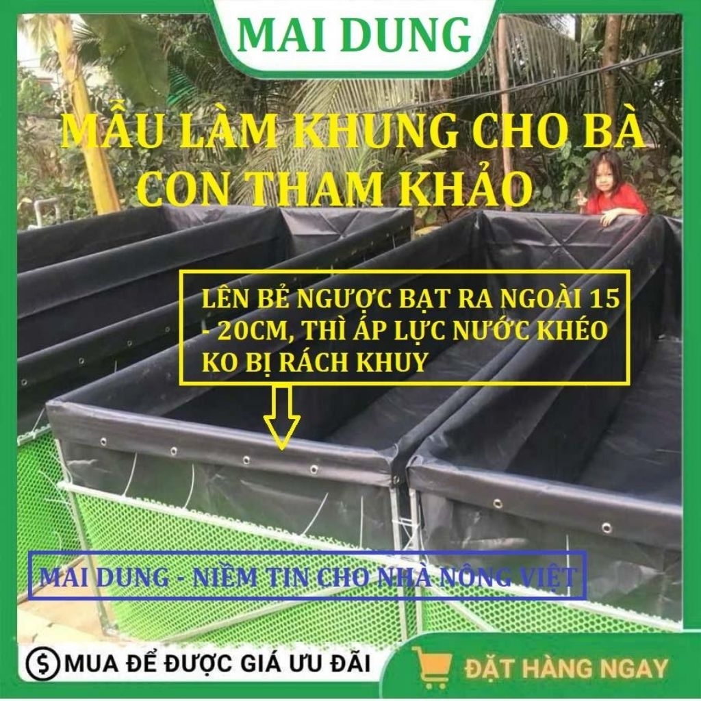 Bể bạt nuôi ốc ếch cá lươn, HDPE Màu đen bền bỉ chắc chắn