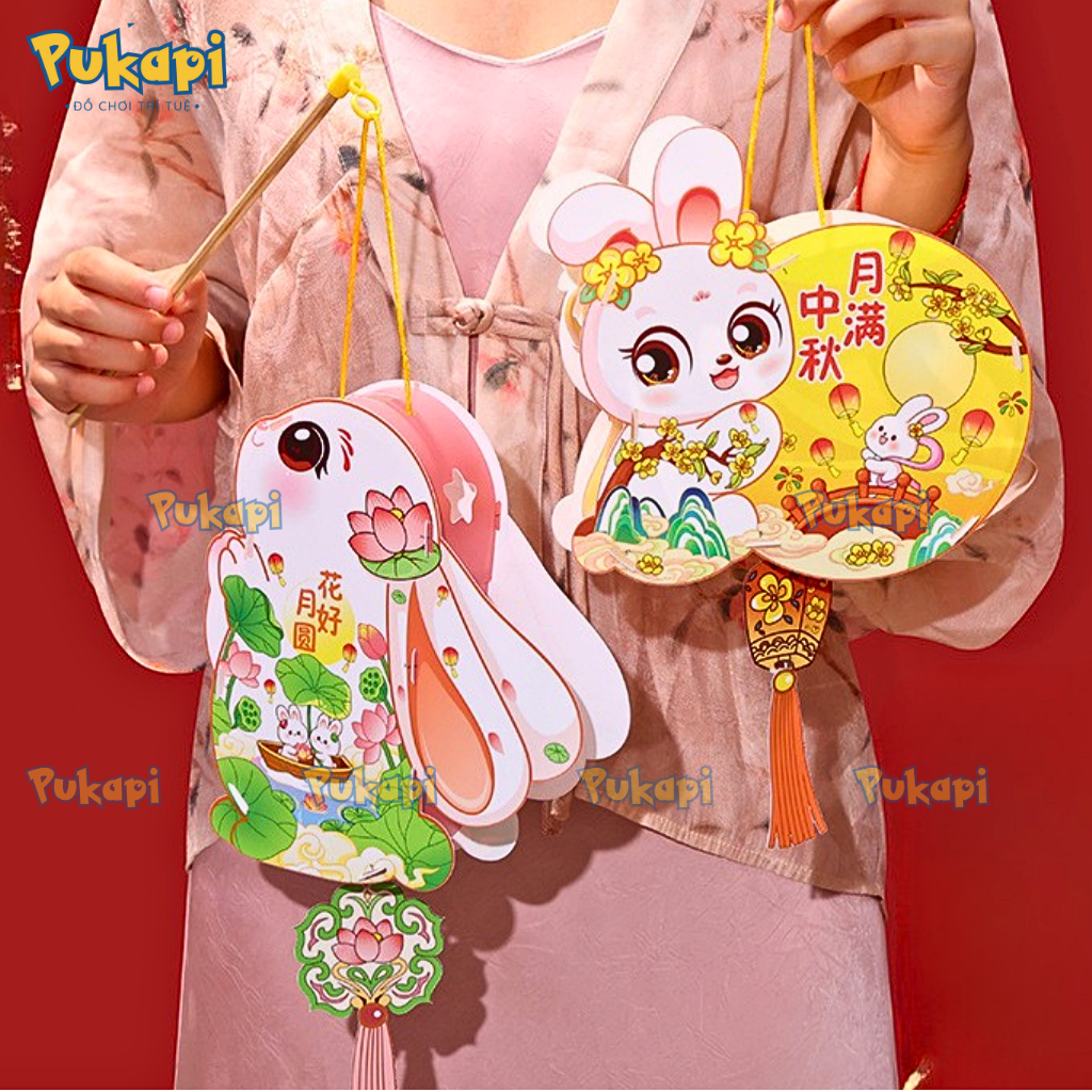 Lồng Đèn Trung Thu Đèn Lồng Tết Trung Thu Đa Dạng Mẫu Mã Hình Thỏ Ngọc Dễ Thương- Đồ Chơi Cho Bé  PUKAPI
