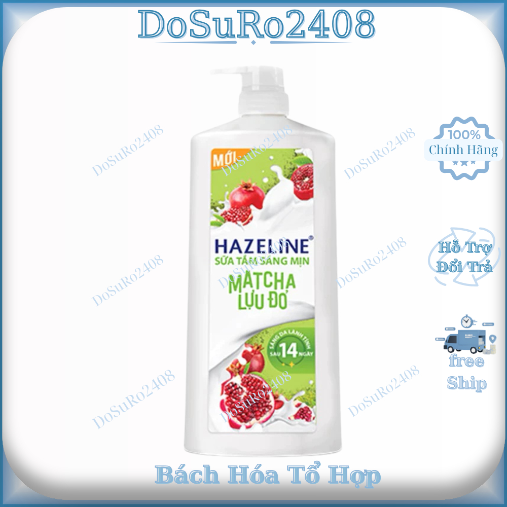 Sữa tắm dưỡng thể thiên nhiên hỗ  trắng sáng da Hazeline Chai 670g, 800g, 1KG