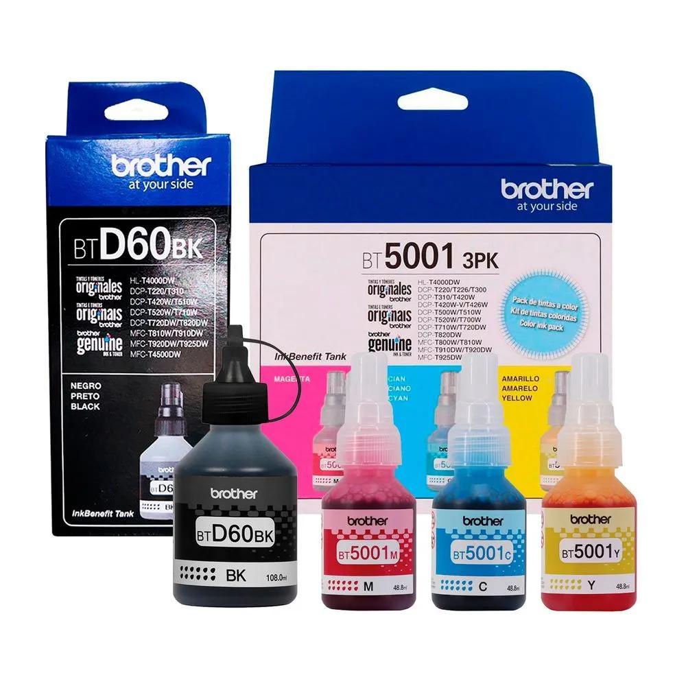 Mực Brother D60, BT5000 bộ 4 Màu brother(T525w, T710w, T720dw) Chính Hãng